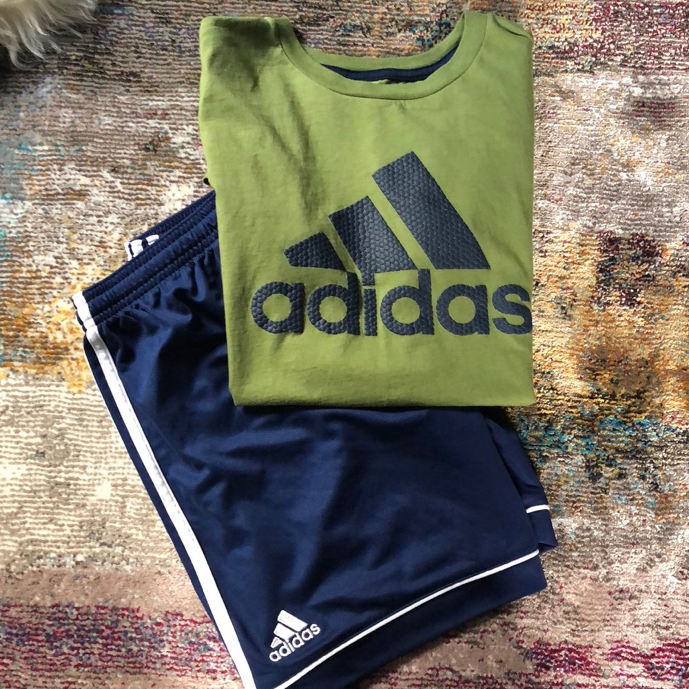Adidas Shorts and Shirt